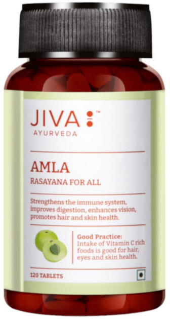 Вітаміни Jiva Ayurveda Amla 120 таблеток (8904050601076) - зображення 1