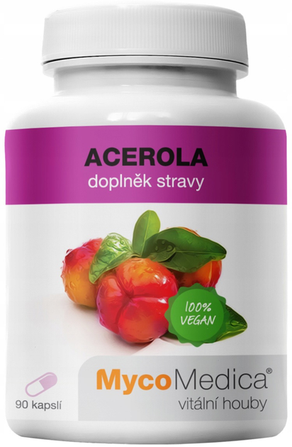 Вітамін С MycoMedica Acerola 90 капсул (8594167652612) - зображення 1