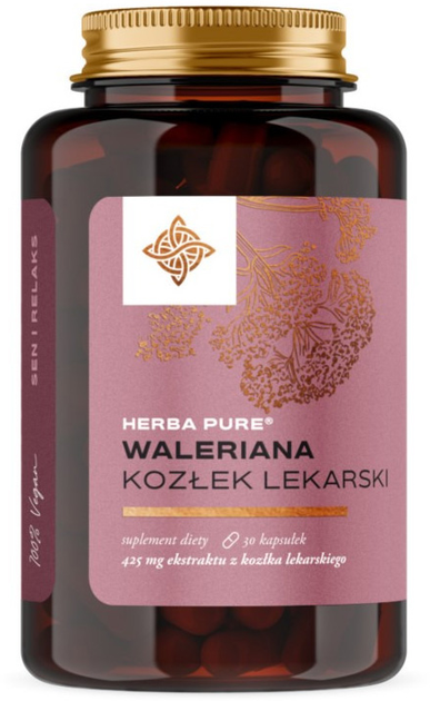 Naturalny suplement diety Herbamedicus Pure waleriana kozłek lekarski 30 kapsułek (5905279312333) - obraz 1