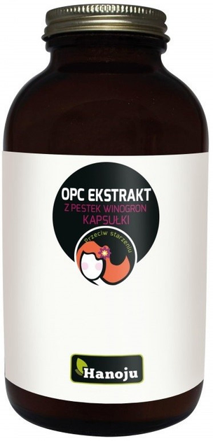 Naturalny suplement diety Hanoju ekstrakt z winogron OPC 400 mg 150 kapsułek (8718164785306) - obraz 1