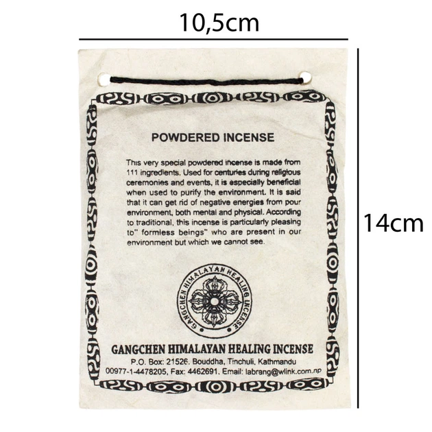 Благовония Gangchen Тибетские Порошковые Санг Himalayan Healing 45 гр 14x10.5 см (26813) - изображение 2