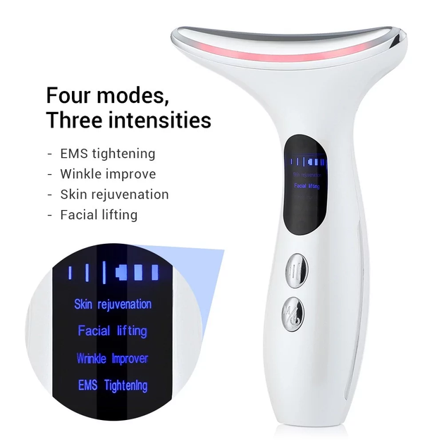 Массажер микротоковый для шеи и лица No Brand Neck Beauty Device Белый (2288327480) - изображение 6