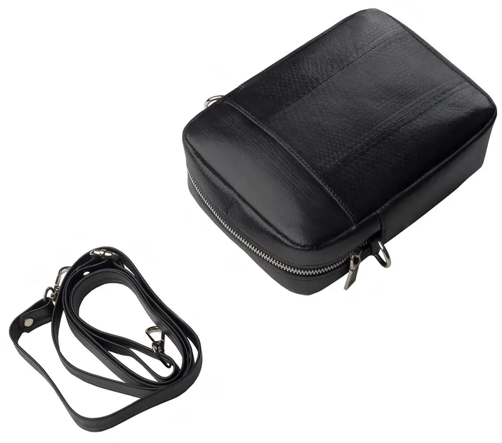 Сумка зі шкіри морської змії Ekzotic Leather Чорна (snc 10_1) - Фото 1 Сумка зі шкіри морської змії Ekzotic Leather Чорна (snc 10_1) - зображення 1