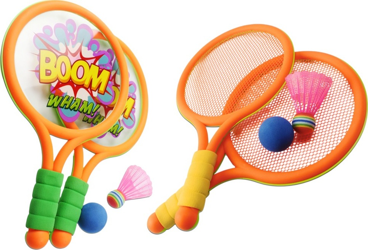 Zestaw do gry w badmintona LEAN Toys Dinozaury 20493 Orange-Green (5901811136436) - obraz 2