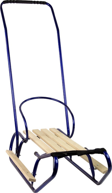 Металеві санки LEAN Toys з штовхачем 13366 Blue (5905323215931) - зображення 2