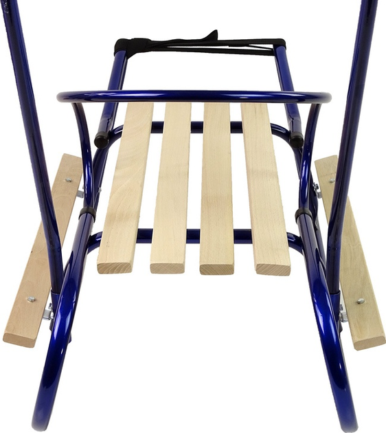 Металеві санки LEAN Toys з штовхачем 13366 Blue (5905323215931) - зображення 3