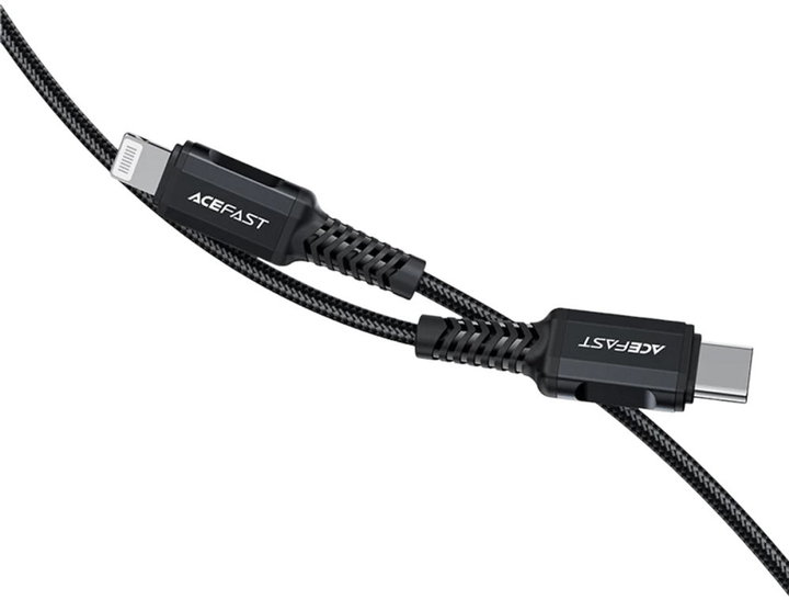 Kabel Acefast Apple Lightning - USB Type-C 1.8 m 30 W Black (AT6974316281306) - obraz 6