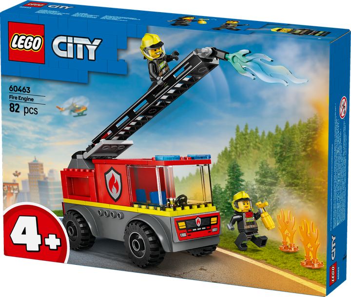 Конструктор Лего Сити Пожарники Пожарная машина с лестницей Lego City 60463 - Фото 1 Конструктор Лего Сити Пожарники Пожарная машина с лестницей Lego City 60463 - изображение 1