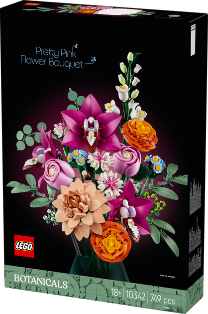 Лего Ботаника букет розовых цветов Цветочный декор LEGO Botanicals 10342 - изображение 7