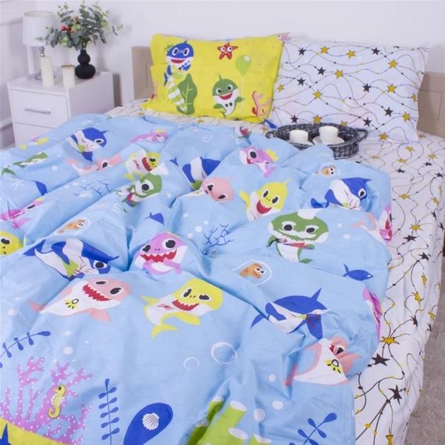 Підковдра MirSon Бязь 17-0522 Sharks are fun 143 x 210 см від Rozetka на платформі USKIDKA Акція на Підковдра MirSon Бязь 17-0522 Sharks are fun 143 x 210 см від Rozetka