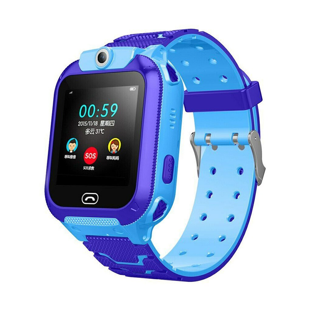 Детские умные смарт часы с GPS Smart Baby Watch TD7 камера, SIM карта, прослушка Голубой + Карта памяти 16Гб - изображение 5
