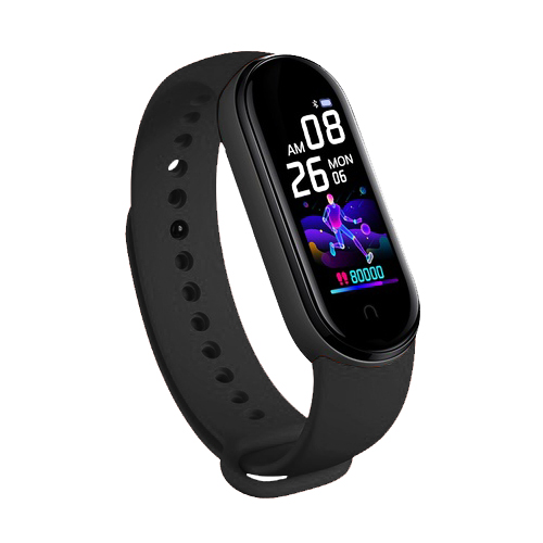 Фитнес браслет UWatch M5-Band IP67 с пульсометром, тонометром, шагомером, магнитной зарядкой Black - изображение 3