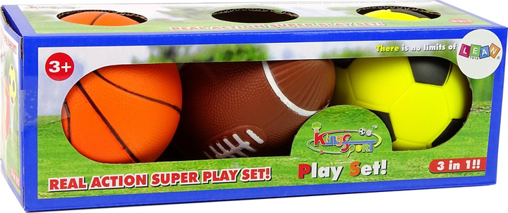 Zestaw miękkich piłek LEAN Toys 11334 3 szt. (5905214974299) - obraz 1