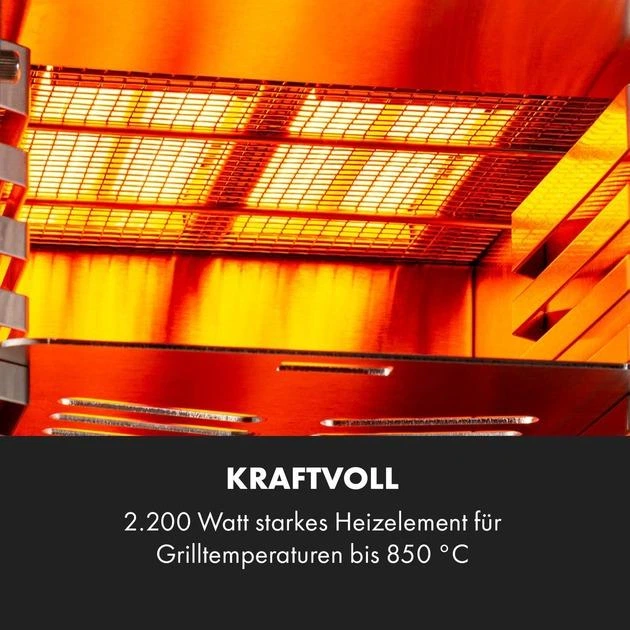 Высокотемпературный гриль Klarstein Hannibal 2200 Вт (10034803) - изображение 4