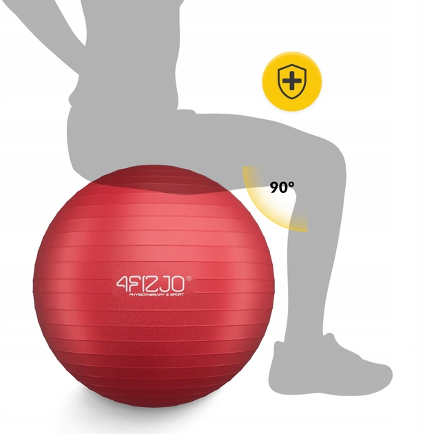 Мяч для фитнеса (фитбол) 4FIZJO 75 см Anti-Burst Red (P-5907739316356) - Фото 11 Мяч для фитнеса (фитбол) 4FIZJO 75 см Anti-Burst Red (P-5907739316356) - изображение 11