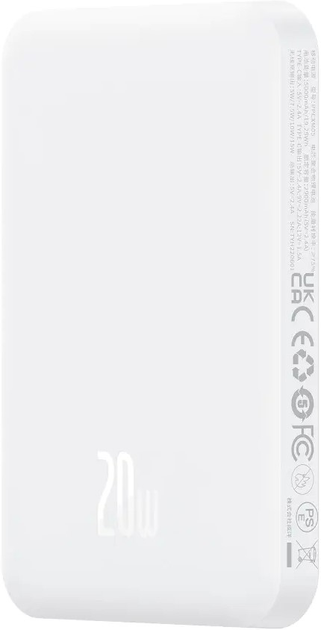УМБ Baseus Magnetic Mini Wireless 5000mAh 20W White (P10022107223-00) - зображення 3