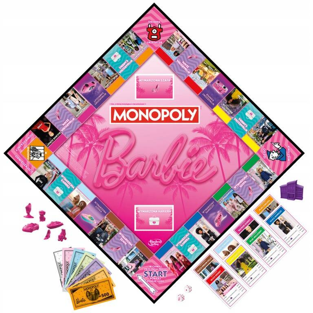 Настільна гра Hasbro Monopoly Barbie (версія польська) (5010996208743) - зображення 3