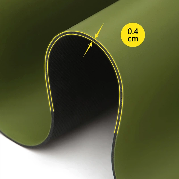 Килимок спортивний Cornix PU 183 x 68 x 0.4 см для йоги та фітнесу XR-0321 Green - зображення 8