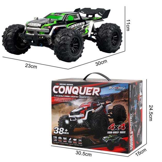 Радиоуправляемая машина Conquer RC WL Toys монстр-трак 4х4 38км/ч 1/16 Зелёный ( код: 16102G ) - Фото 14 Радиоуправляемая машина Conquer RC WL Toys монстр-трак 4х4 38км/ч 1/16 Зелёный ( код: 16102G ) - изображение 14