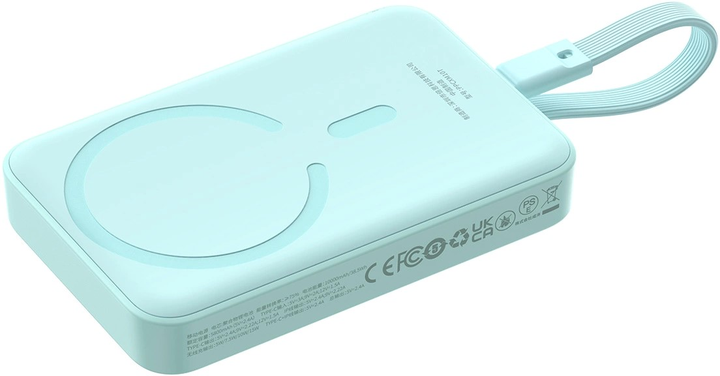 Powerbank Baseus Magnetic Mini MagSafe USB-C 10000 mAh 30W Blue (P1002210B333-00) - obraz 3