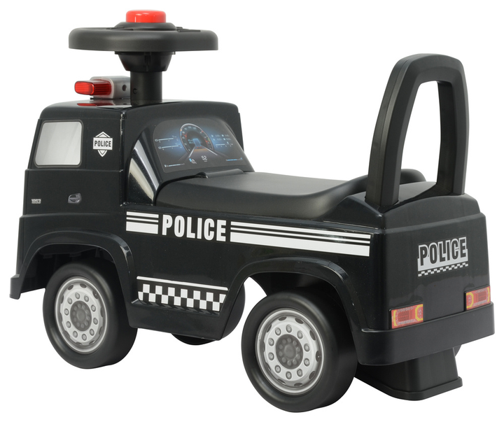 Jeździk Lean Cars Mercedes Actros Policja 3316A Czarny (5905991008842) - obraz 5