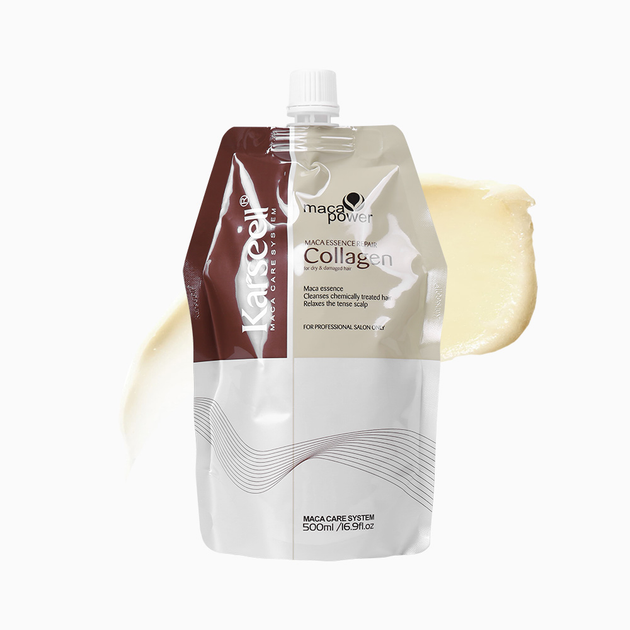 Коллагеновая маска эссенция для восстановления волос Karseell Maca Essence Repair Collagen Hair Mask 500 мл рефил 