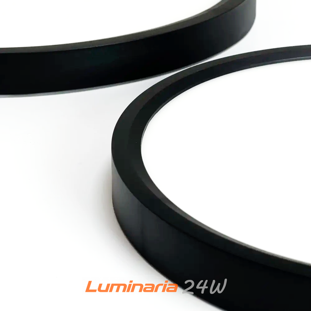 Светильник светодиодный накладной GLR-24W BLACK Luminaria 5000K 2640Lm 220V IP20 Ø300x23мм 24Вт черный - изображение 4