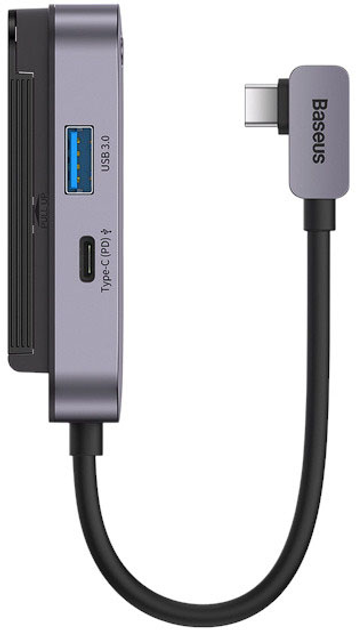 USB Hub Baseus PadJoy 6-in-1 Multifunctional Type-C Dark Gray (1206807229) - obraz 3