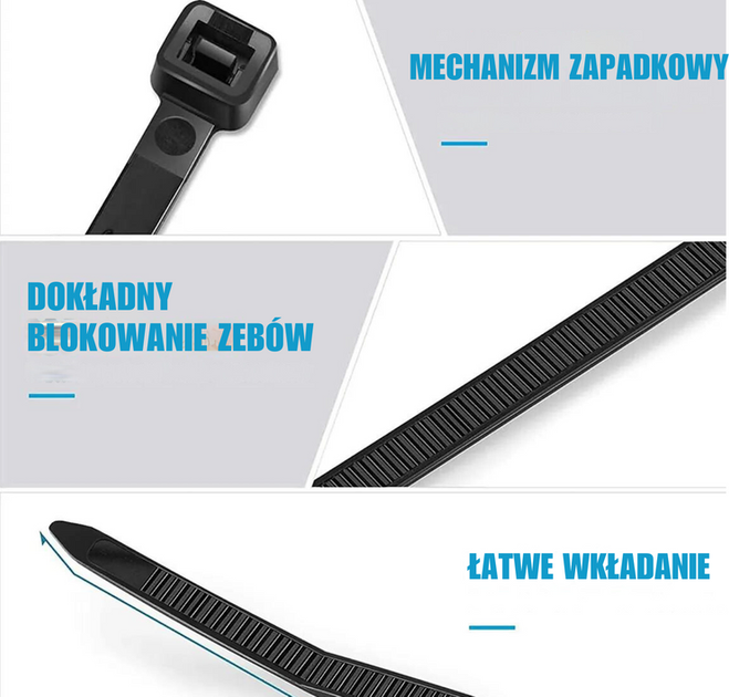 Стяжки LEAN Toys 3.6 x 250 мм 100 шт. (5905991022664) - зображення 3
