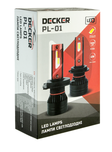 Світлодіодні автолампи DECKER LED PL-01 5K H15 2шт - изображение 3