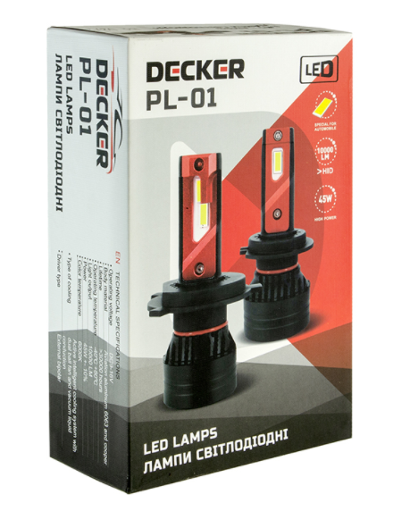 Світлодіодні автолампи DECKER LED PL-01 5K H3 2шт - изображение 4