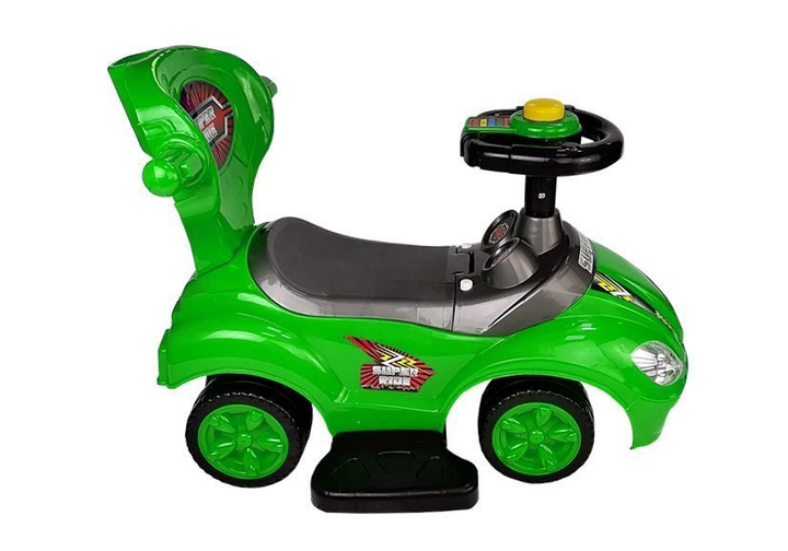 Толокар Lean Cars Mega Car 3 в 1 Зелений (5908275994770) - зображення 7