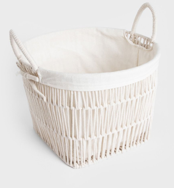 Kosz do przechowywania Homla Temira 35 x 25 x 33 cm Biały (5906496736643) - obraz 2