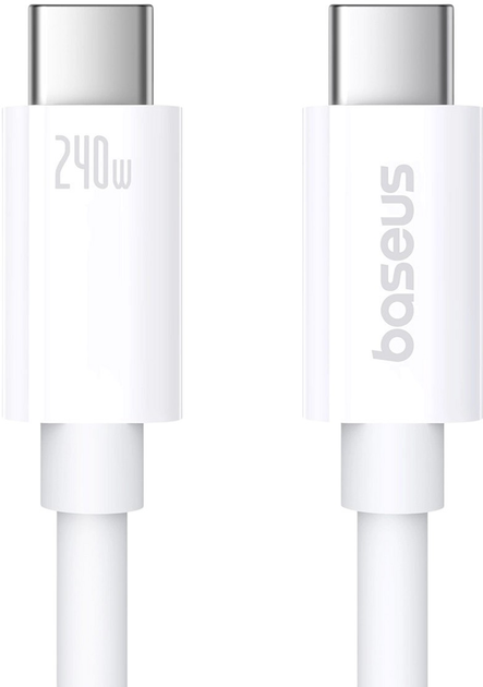 Kabel Baseus Superior 2 USB Type-C - USB Type-C 1.8 m 240 W White (AT6932172657468) - obraz 1