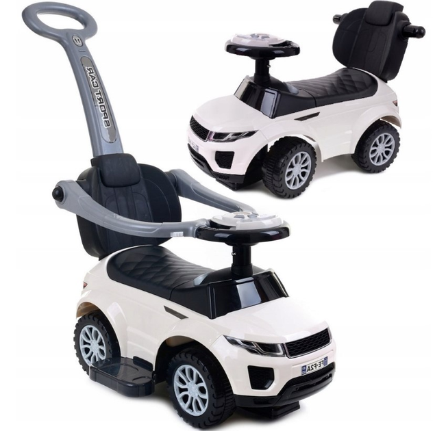 Толокар Lean Cars Sport Car Toddlers 614W 4 в 1 Білий (5902808155270) - зображення 14