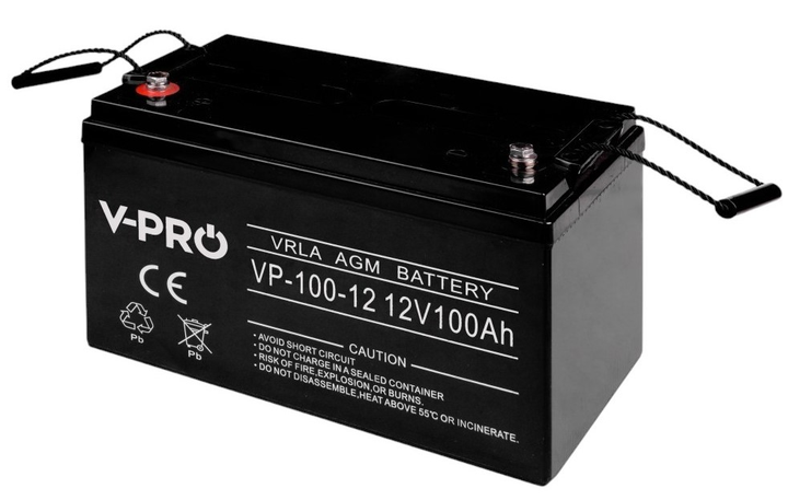 Akumulator Volt Polska AGM VPRO 12V 100 Ah (6AKUAGM100) - obraz 1