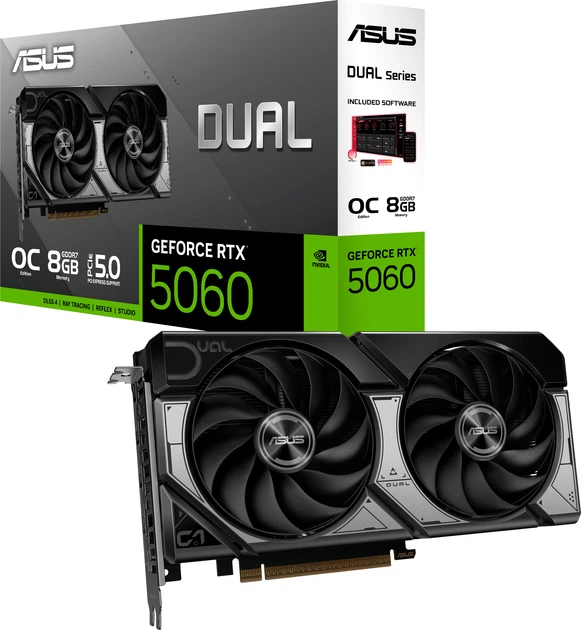 Відеокарта ASUS PCI-Ex GeForce RTX 5060 Dual OC Edition 8GB GDDR7