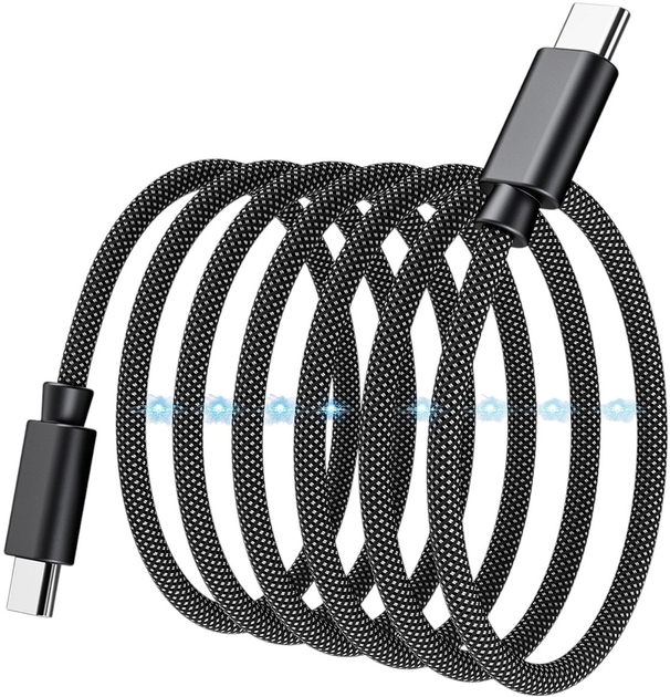 Кабель Choetech XCC-1052 Magnetic USB Type-C - USB Type-C 100W 1.2 m Black (AT6932112107282) - зображення 3