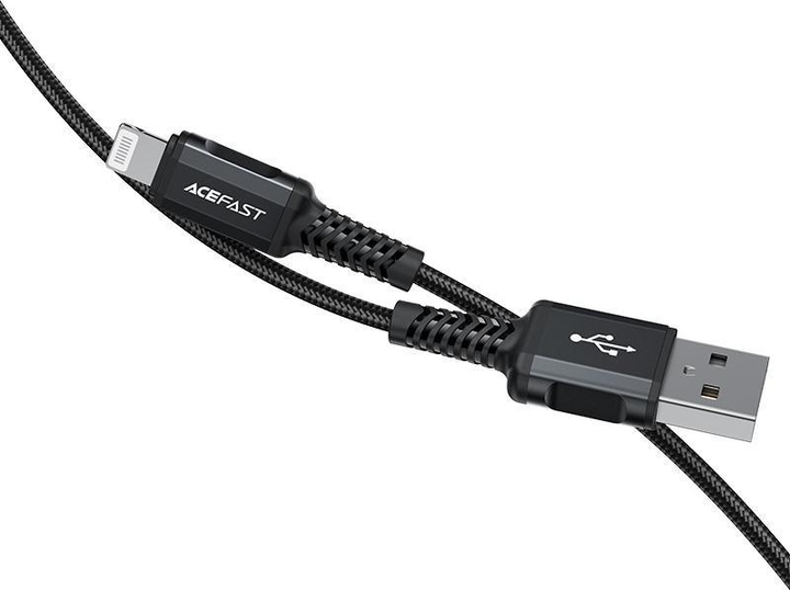 Кабель Acefast C4-02 USB Type-A to Lightning 1.8 м Black (6974316281313) - зображення 4