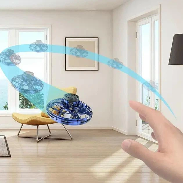 Літаючий спіннер Flying Fidget Spinner з LED підсвічуванням іграшка літаюча тарілка - Фото 4 Літаючий спіннер Flying Fidget Spinner з LED підсвічуванням іграшка літаюча тарілка - зображення 4