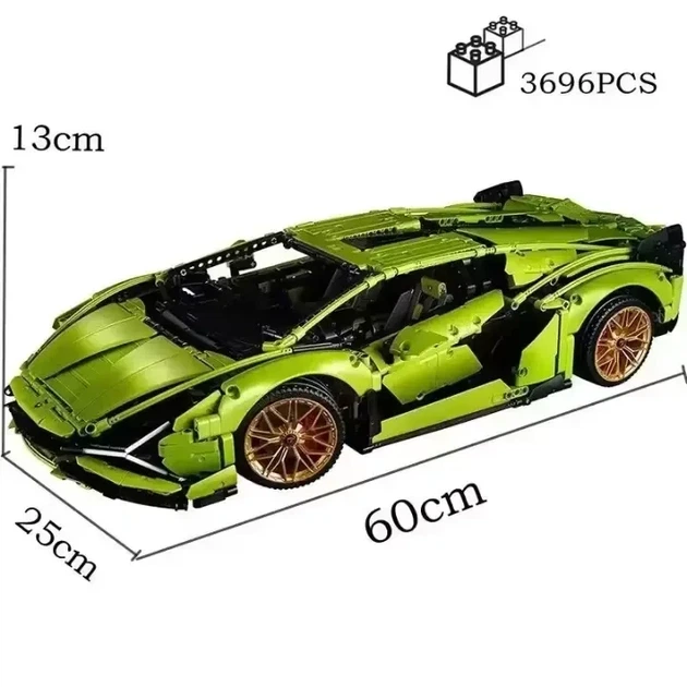 Конструктор Technic Lamborghini Sian FKP 37 3696 деталей (42115) - Фото 2 Конструктор Technic Lamborghini Sian FKP 37 3696 деталей (42115) - зображення 2