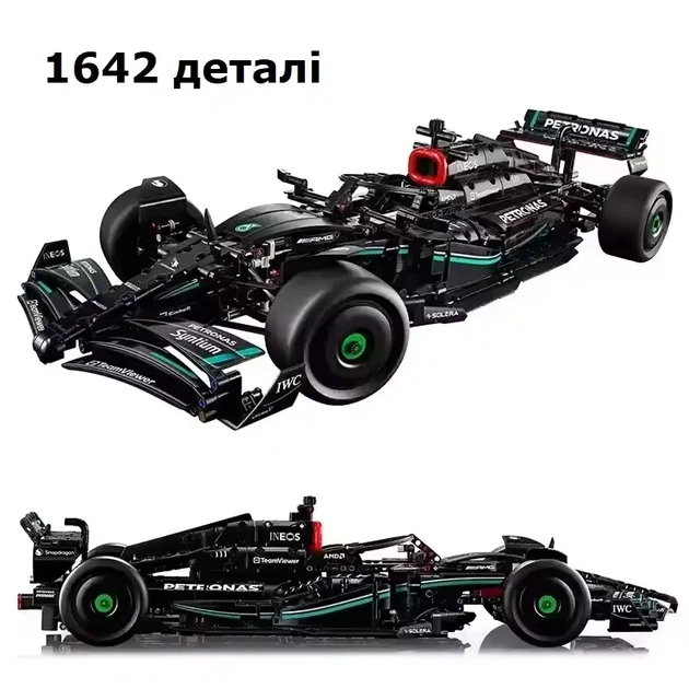 Конструктор Technic Mercedes AMG F1 W14 1642 деталі болід формула 1 Petronas 42171 - Фото 2 Конструктор Technic Mercedes AMG F1 W14 1642 деталі болід формула 1 Petronas 42171 - зображення 2