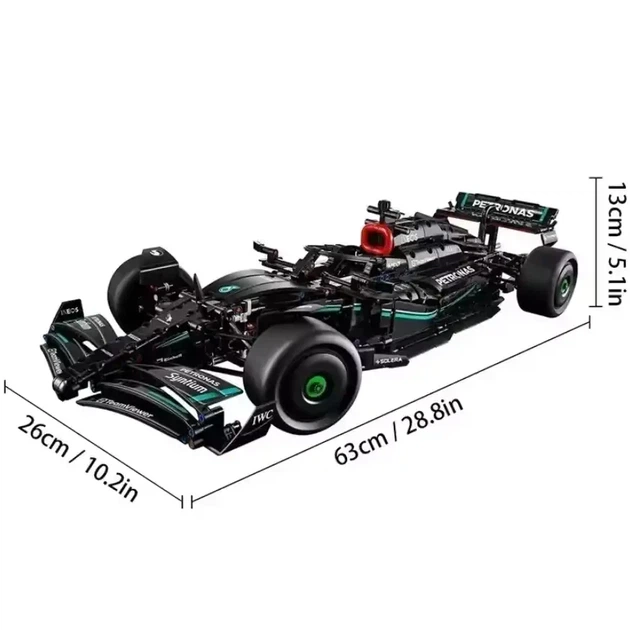Конструктор Technic Mercedes AMG F1 W14 1642 деталі болід формула 1 Petronas 42171 - Фото 3 Конструктор Technic Mercedes AMG F1 W14 1642 деталі болід формула 1 Petronas 42171 - зображення 3