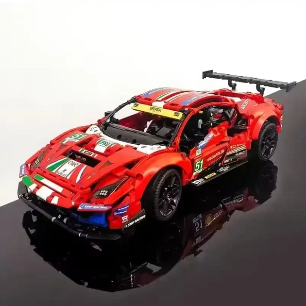 Конструктор Technic Ferrari 488 GTE AF CORSE Феррари 1677 деталей, красный - изображение 2