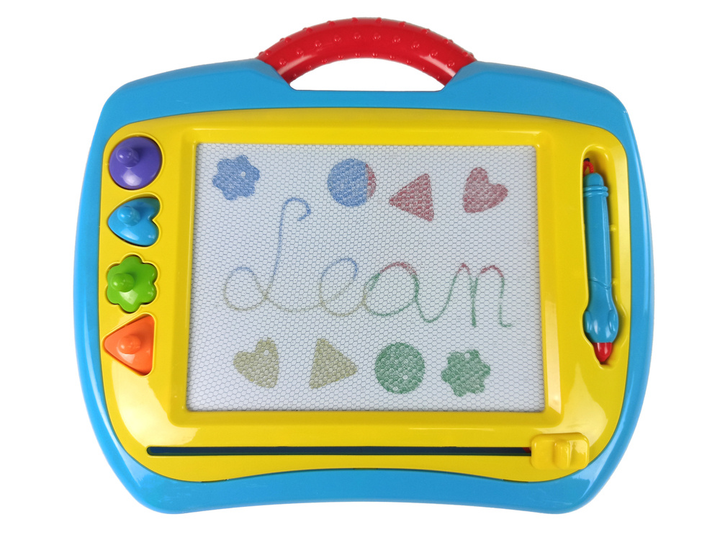 Набір магнітних дощок для малювання LEAN Toys Синьо-Жовтий 2шт Відбитки (5905884454725) - зображення 2