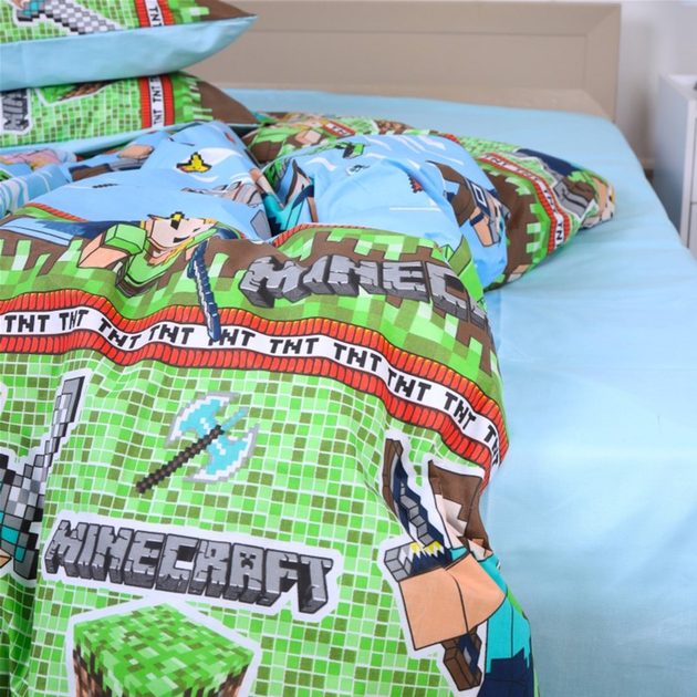 Простирадло MirSon Ranforce Elite 17-0571 - 1 Minecraft War 220х240 см від Rozetka на платформі USKIDKA Акція на Простирадло MirSon Ranforce Elite 17-0571 - 1 Minecraft War 220х240 см від Rozetka