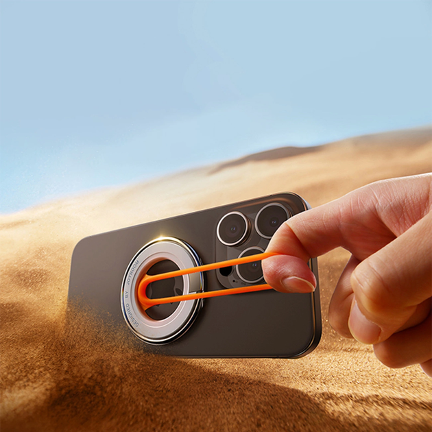 Uchwyt-pierścień na smartfon Joyroom JR-ZS383 Magnetic Phone Holder Orange (6941237121073) - obraz 10