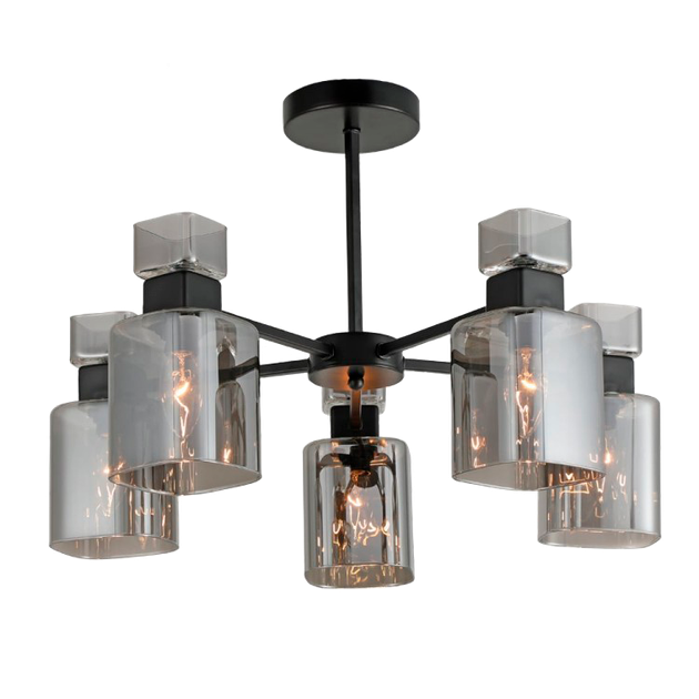 Люстра классическая Ardero BL1150-1 OLIVIA на 5 плафонов E14 черная (1150) - изображение 2