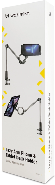Тримач Wozinsky WTHBK5 long flexible phone and tablet holder Black (5907769306754) - зображення 3