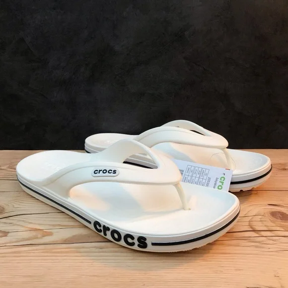 Чоловічі Крокс в'єтнамки Баябенд БІлі Crocs Bayaband Flip White/Navy (48/49, білий) - зображення 3